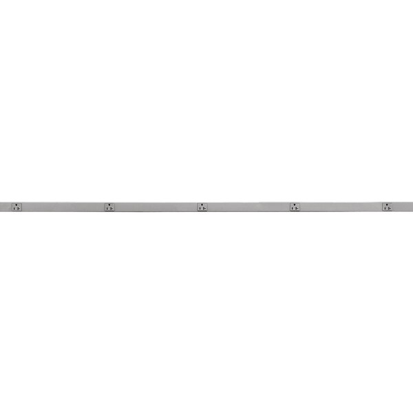 Metal PlugTrak, 20A 125V, 1 Circuit, 6 Receptacle, 6' Length, Gray